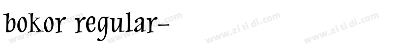 bokor regular字体转换